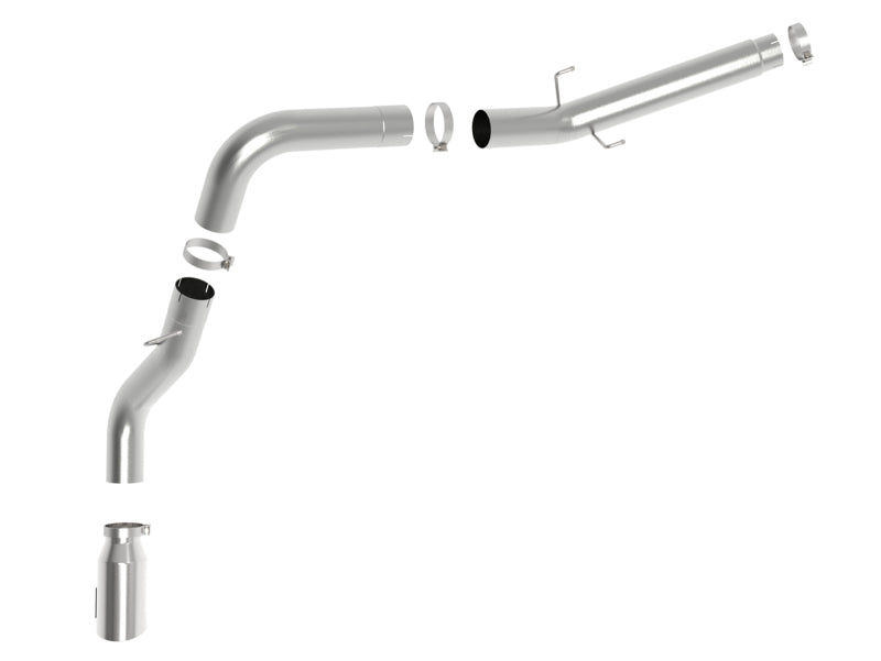 aFe ATLAS 5in Alum Steel DPF-Back Exhaust System w/Polished Tip 19-20 Ram Diesel Trucks L6-6.7L (td)