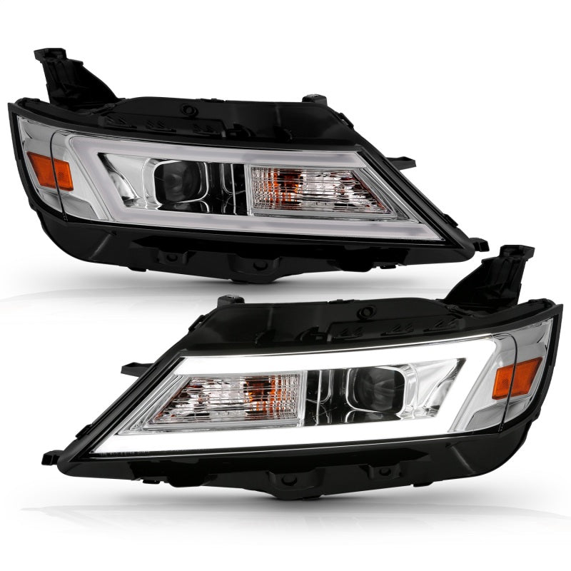 Anzo 14-20 Chevrolet Impala Square Projector LED Bar Headlights w/ Chrome Housing