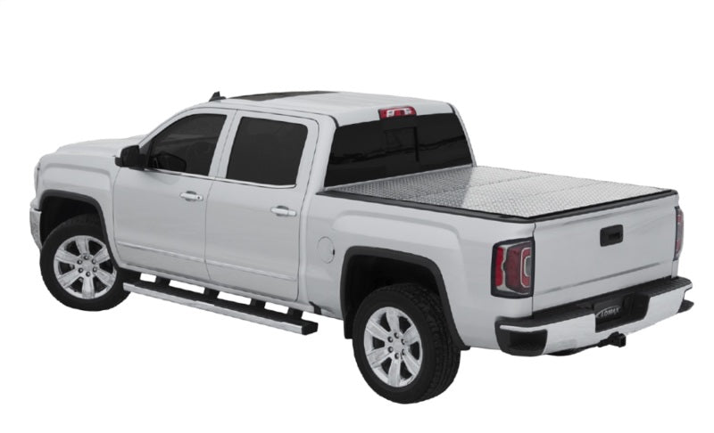 Access LOMAX Tri-Fold Cover 2020 Jeep Gladiator 5ft Box (w/ Trail Rail) Diamond Plate