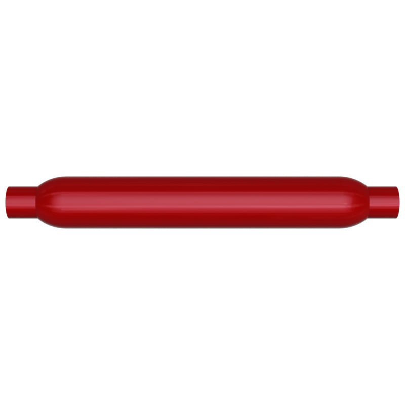 MagnaFlow Muffler Red Pack Series Glasspack 4in Rd 18in Body Length 3in/3in Inlet/Outlet